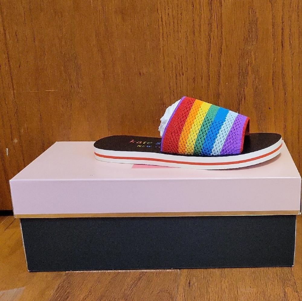 Kate Spade Rainbow Striped Sandals 5US NWT